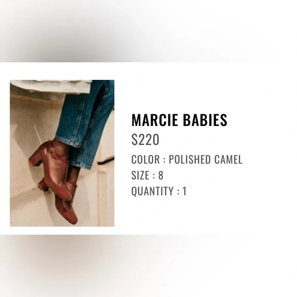 Sézane Marcie Babies, polished camel, size 8 - Picture 10 of 10